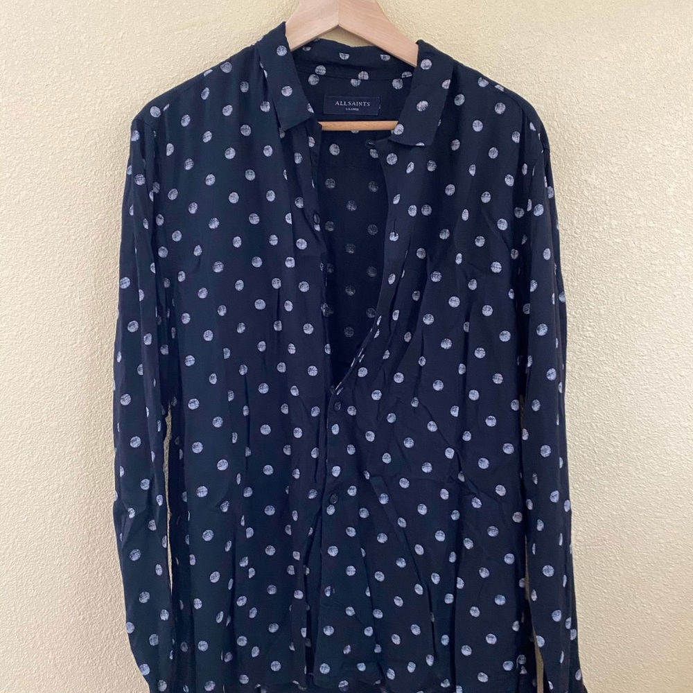 All Saints polka dot shirt